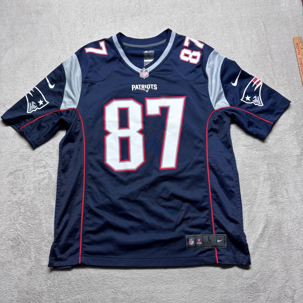 Nike‎ NFL New England Patriots Rob Gronkowski 87 Jersey Blue Mens L